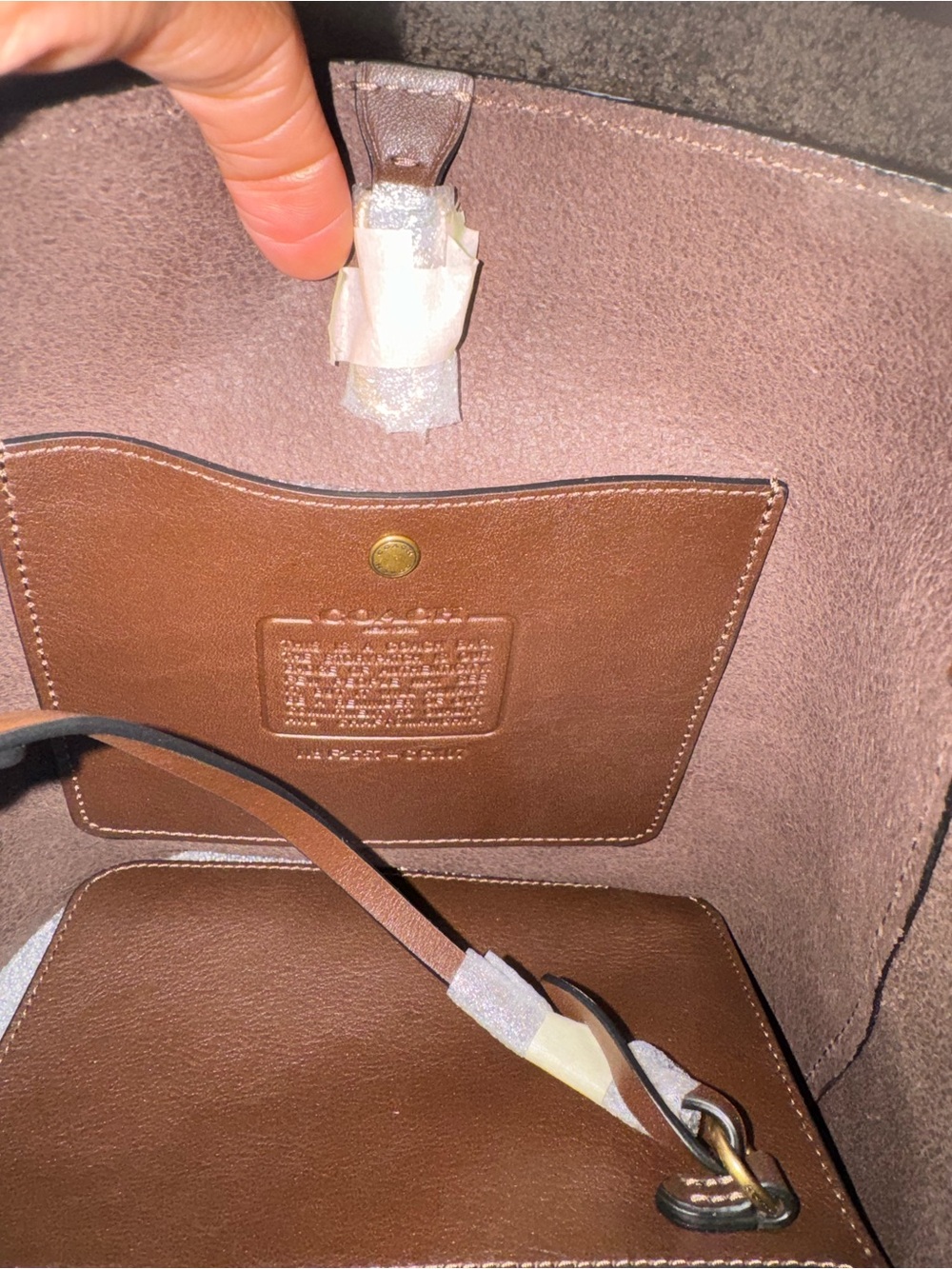 COACH BLEEKER BUCKET BAG 21 Brown Leather Bucket Bag - Picture 9 of 9